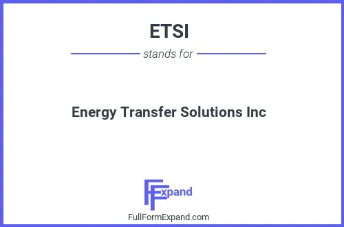 Full form of ETSI