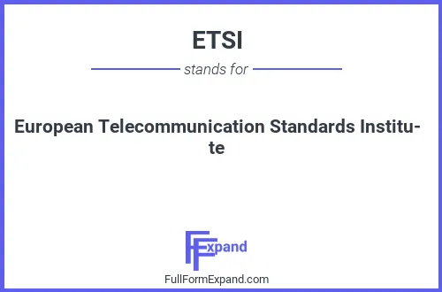 Full form of ETSI