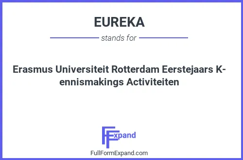 Full form of EUREKA