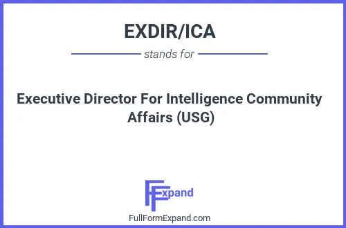 Full form of EXDIR/ICA