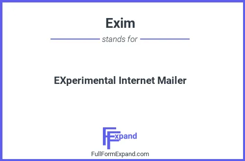 Full form of Exim