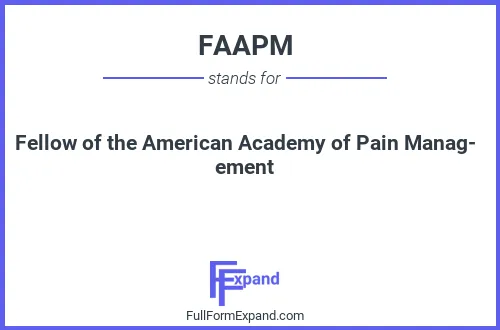 Full form of FAAPM