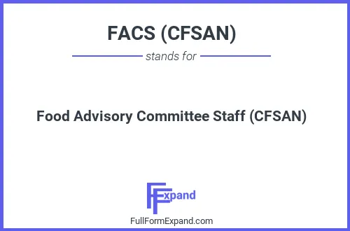 Full form of FACS (CFSAN)