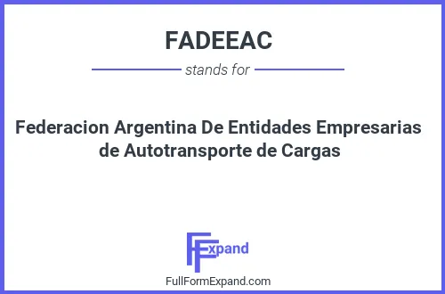 Full form of FADEEAC