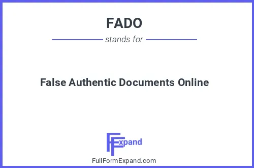 Full form of FADO