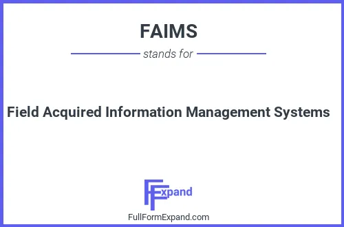 Full form of FAIMS