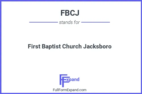 Full form of FBCJ