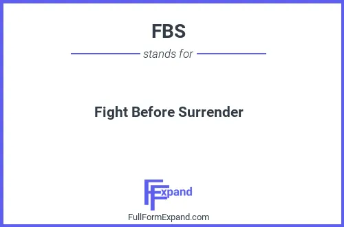 Full form of FBS
