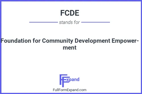 Full form of FCDE