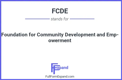 Full form of FCDE