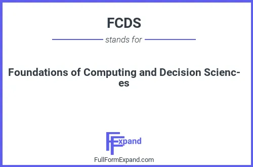 Full form of FCDS