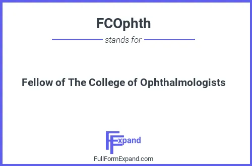 Full form of FCOphth