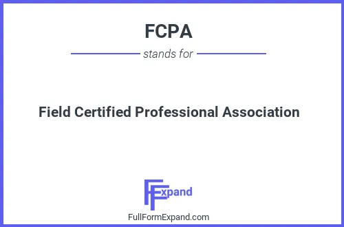 Full form of FCPA