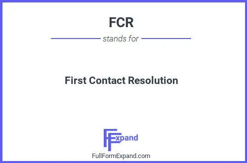 Full form of FCR