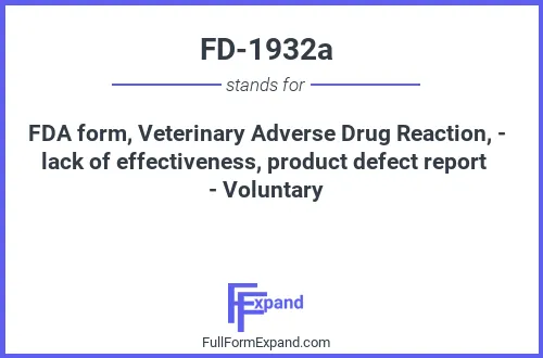 Full form of FD-1932a