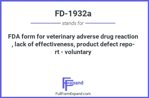 Full form of FD-1932a