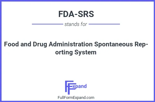 Full form of FDA-SRS