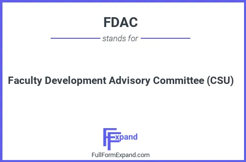 Full form of FDAC