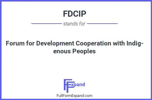 Full form of FDCIP
