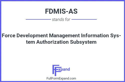 Full form of FDMIS-AS