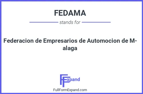Full form of FEDAMA