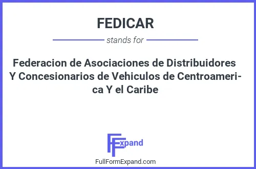 Full form of FEDICAR