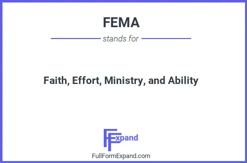 Full form of FEMA