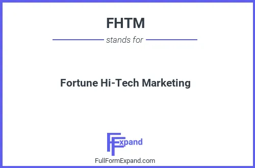 Full form of FHTM