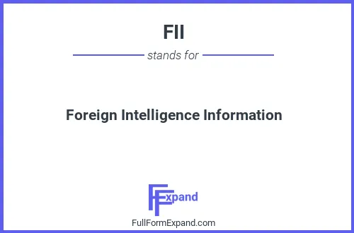 Full form of FII