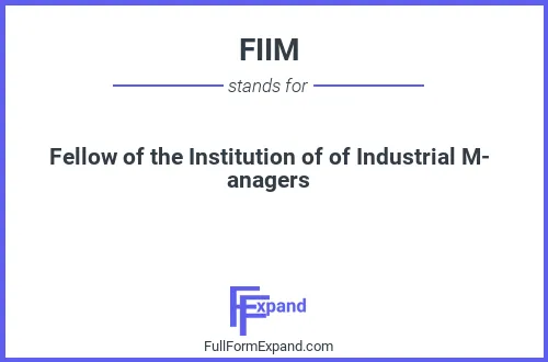 Full form of FIIM