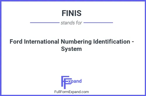 Full form of FINIS