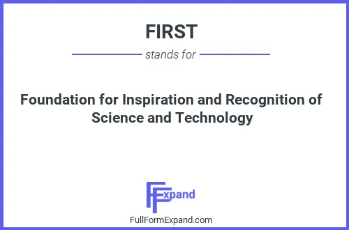 Full form of FIRST