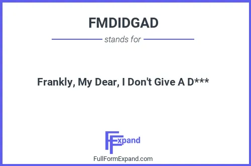 Full form of FMDIDGAD