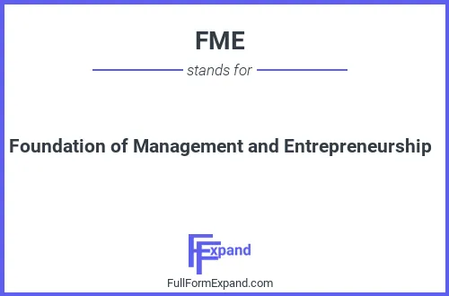 Full form of FME