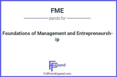 Full form of FME
