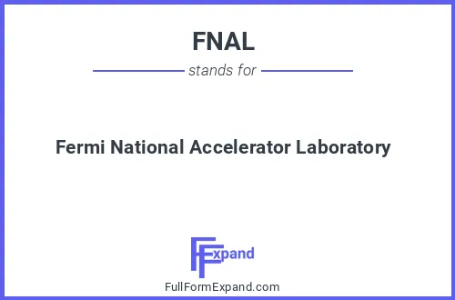 Full form of FNAL