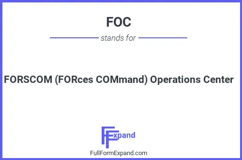 Full form of FOC