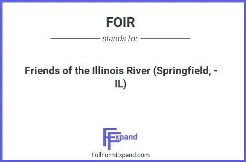 Full form of FOIR