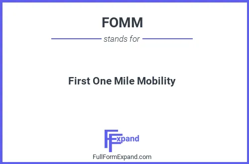Full form of FOMM