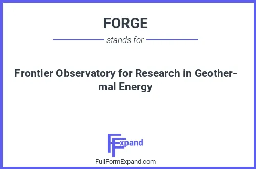 Full form of FORGE