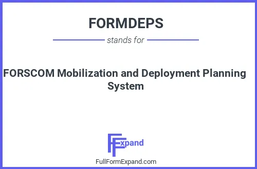 Full form of FORMDEPS