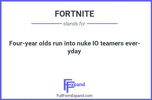 Full form of FORTNITE