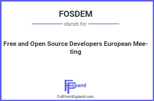 Full form of FOSDEM