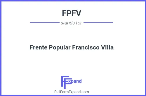 Full form of FPFV
