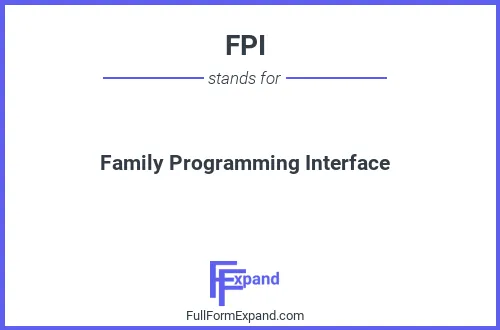 Full form of FPI