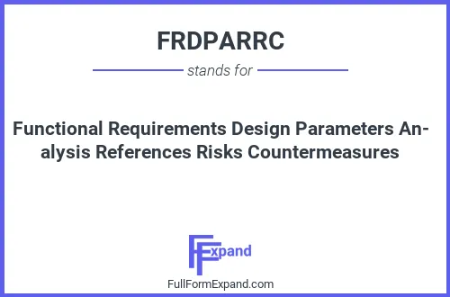 Full form of FRDPARRC