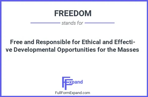 Full form of FREEDOM