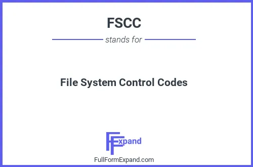 Full form of FSCC