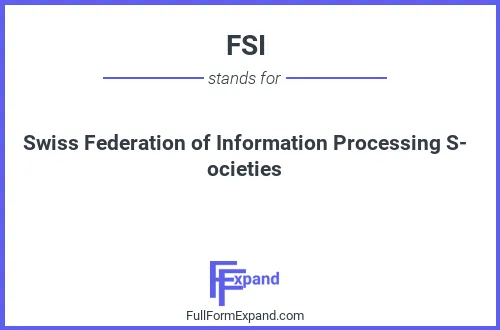 Full form of FSI