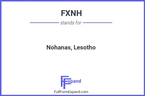Full form of FXNH